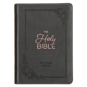 KJV Compact Bible LP Charcoal FL